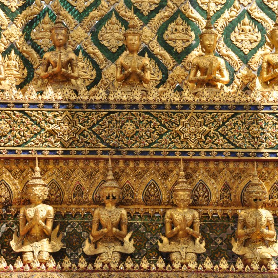 Chrám smaragdového Buddhy v Bangkoku.