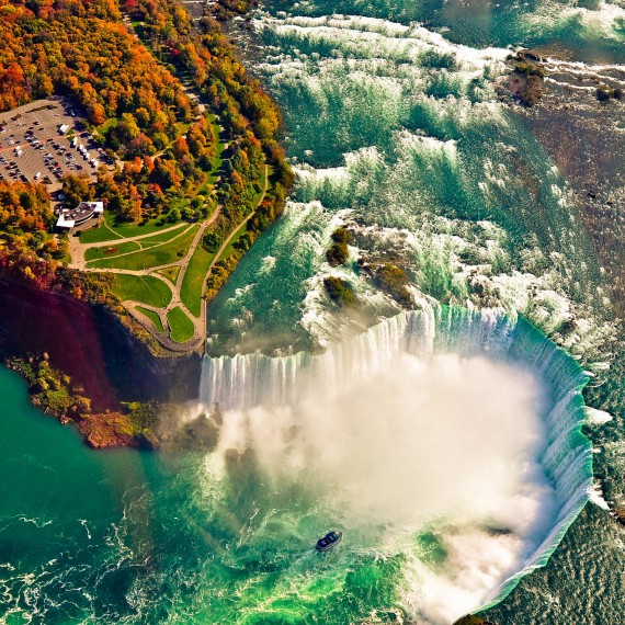 Přelet nad Niagarskými vodopády 
