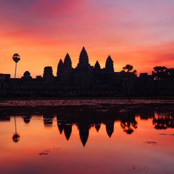Západ slunce nad Angkor Wat