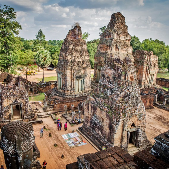 Výhled na kambodžský chrám 