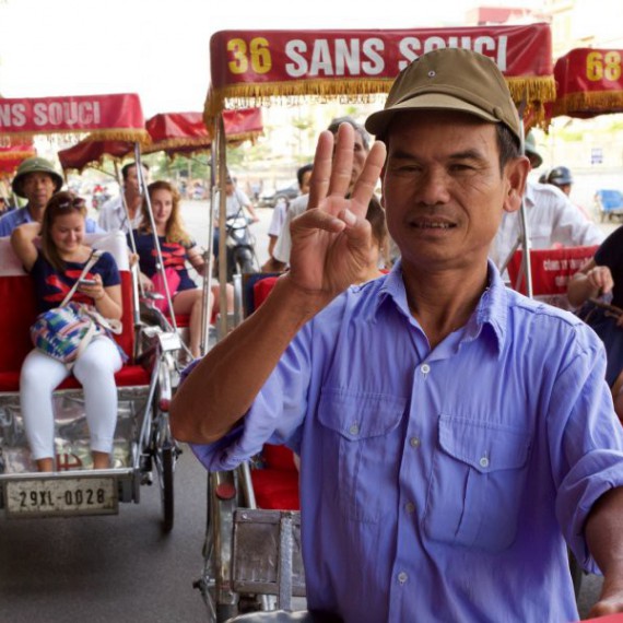 Projížďka vietnamskou cyklorikšou