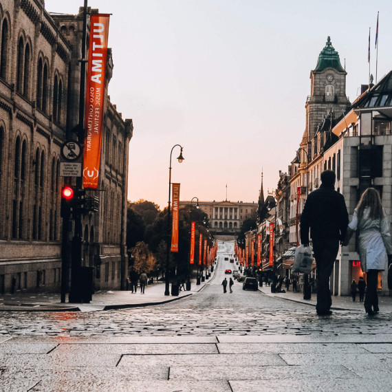 Karl Johans gate v Oslu.