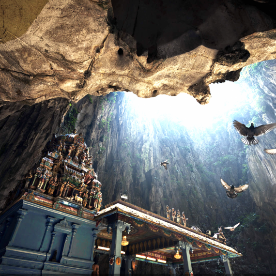 Hinduistická svatyně nedaleko Kuala Lumpur 