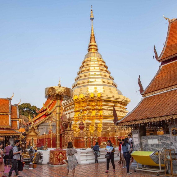 Zlatý chrám v Chang Mai, Thajsko 