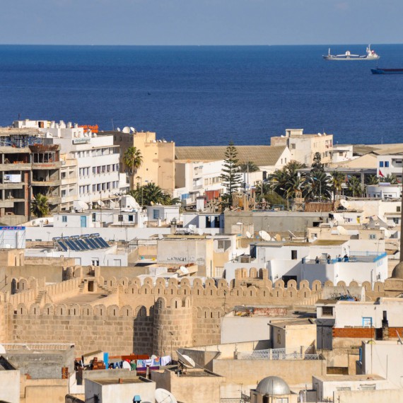 Sousse - výhled na město z Ribatu 