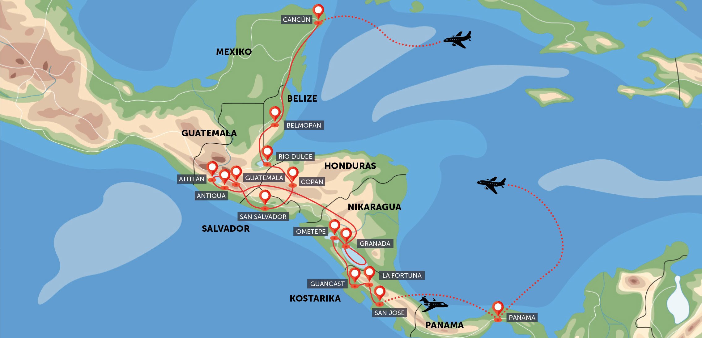 Střední Amerika - Grand Tour