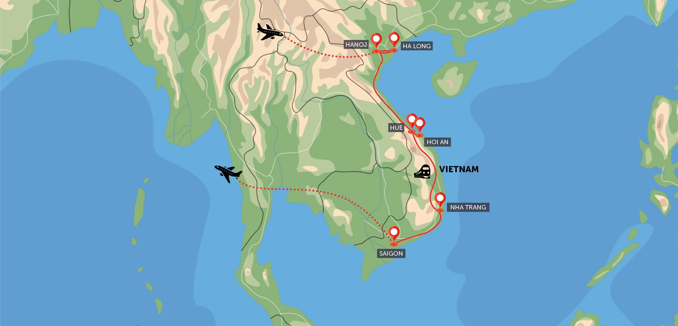 Vietnam ze severu na jih