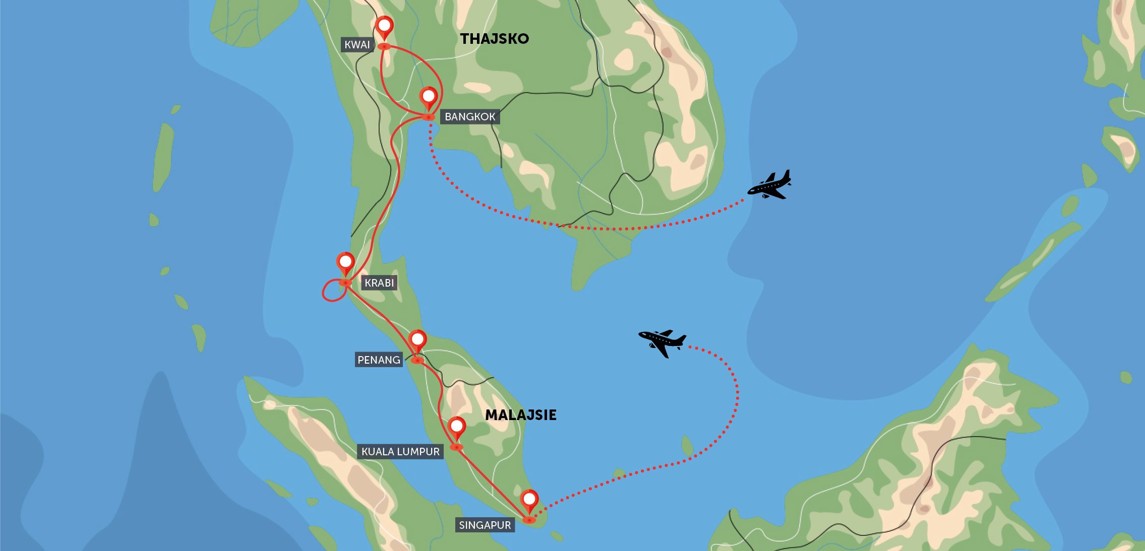 Thajsko, Malajsie, Singapur - pro aktivní rodinu