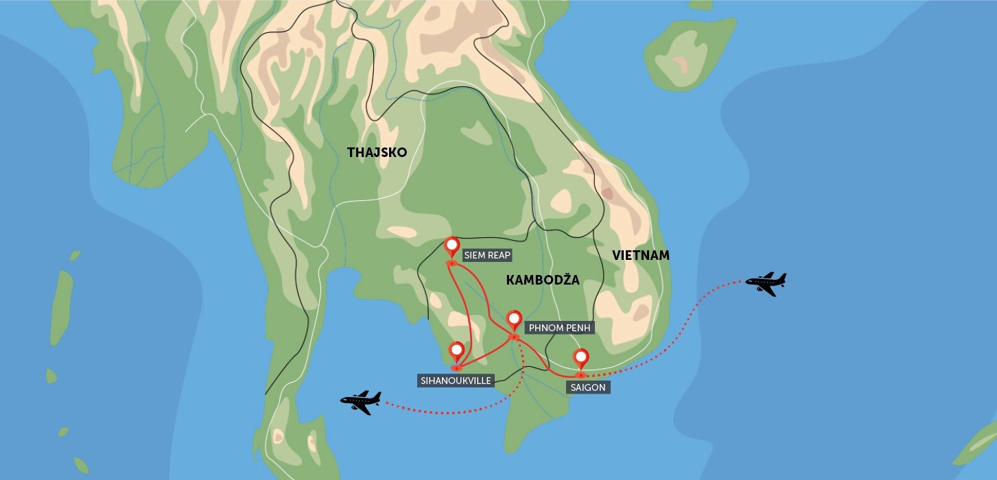 Saigon, Angkor a nejkrásnější pláže Kambodži