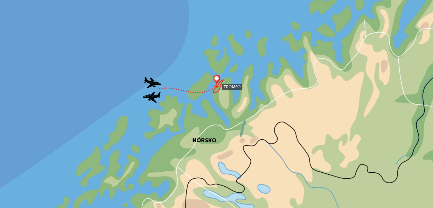 Norsko - polární záře za polárním kruhem