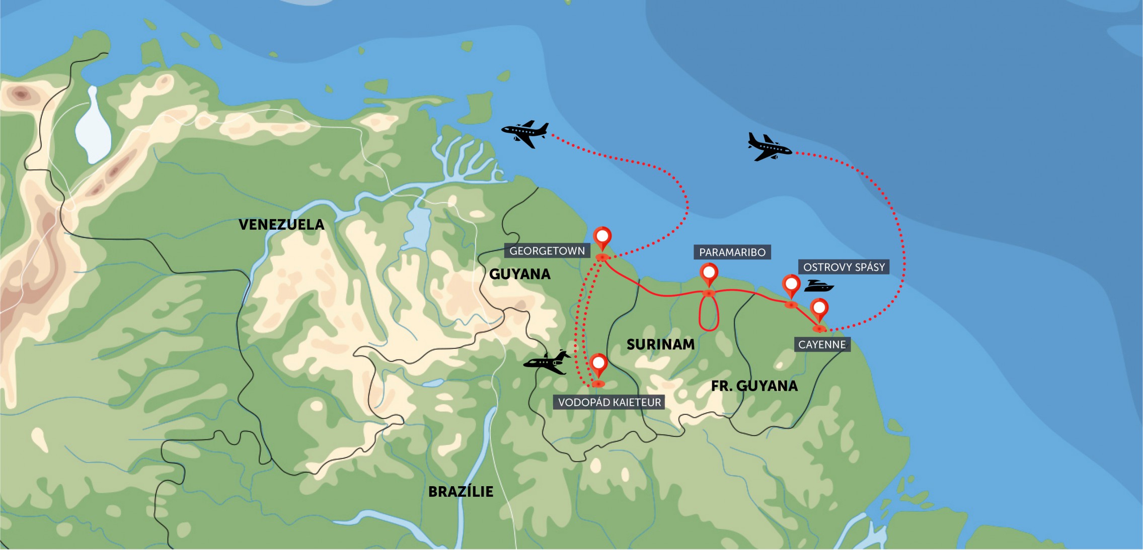 Guyana a Surinam, nejexotičtější týden v životě