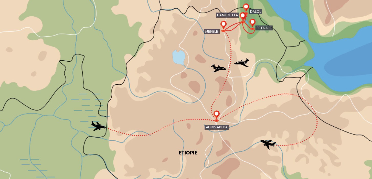 Etiopie, Danakil – cesta do pekla