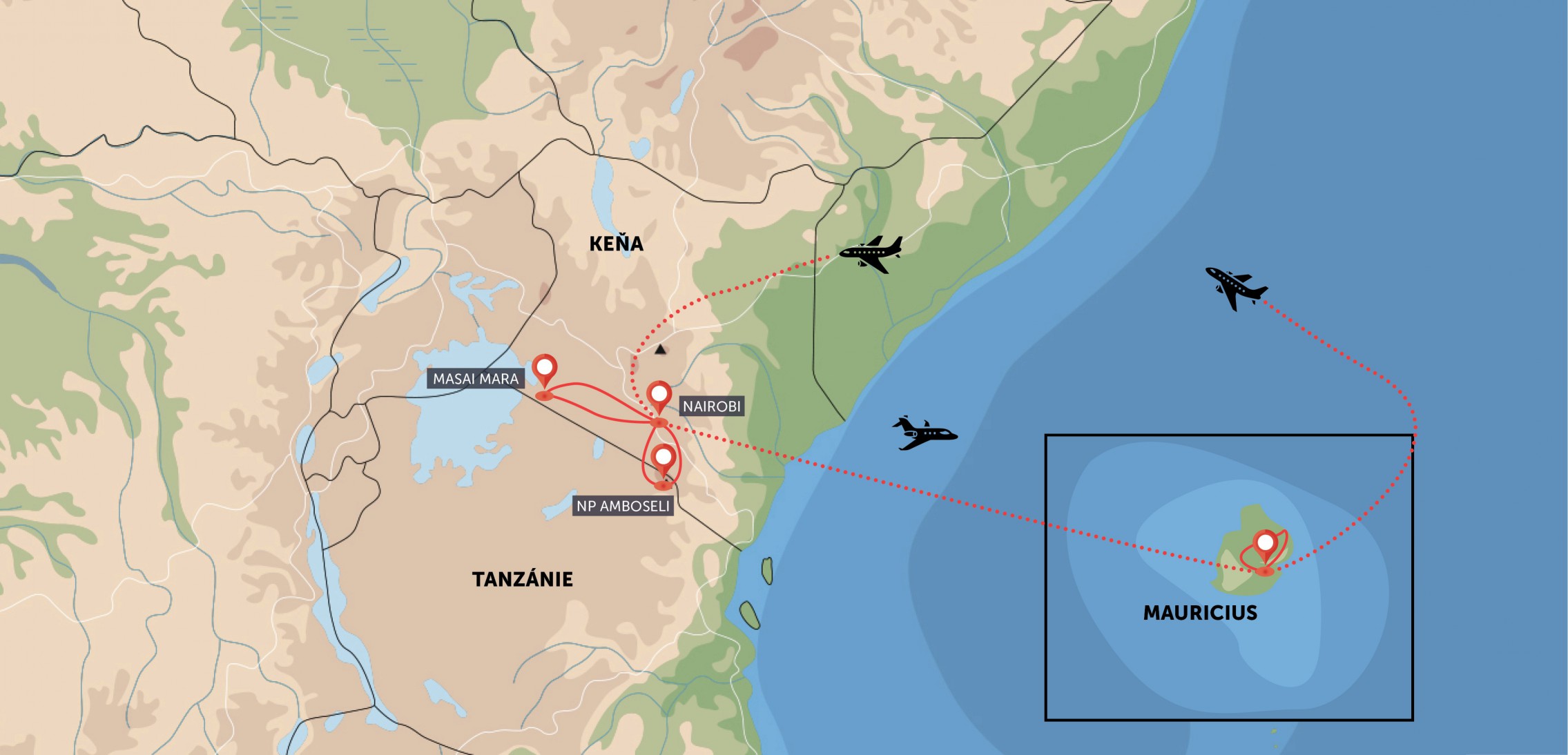 Keňa a Mauricius
