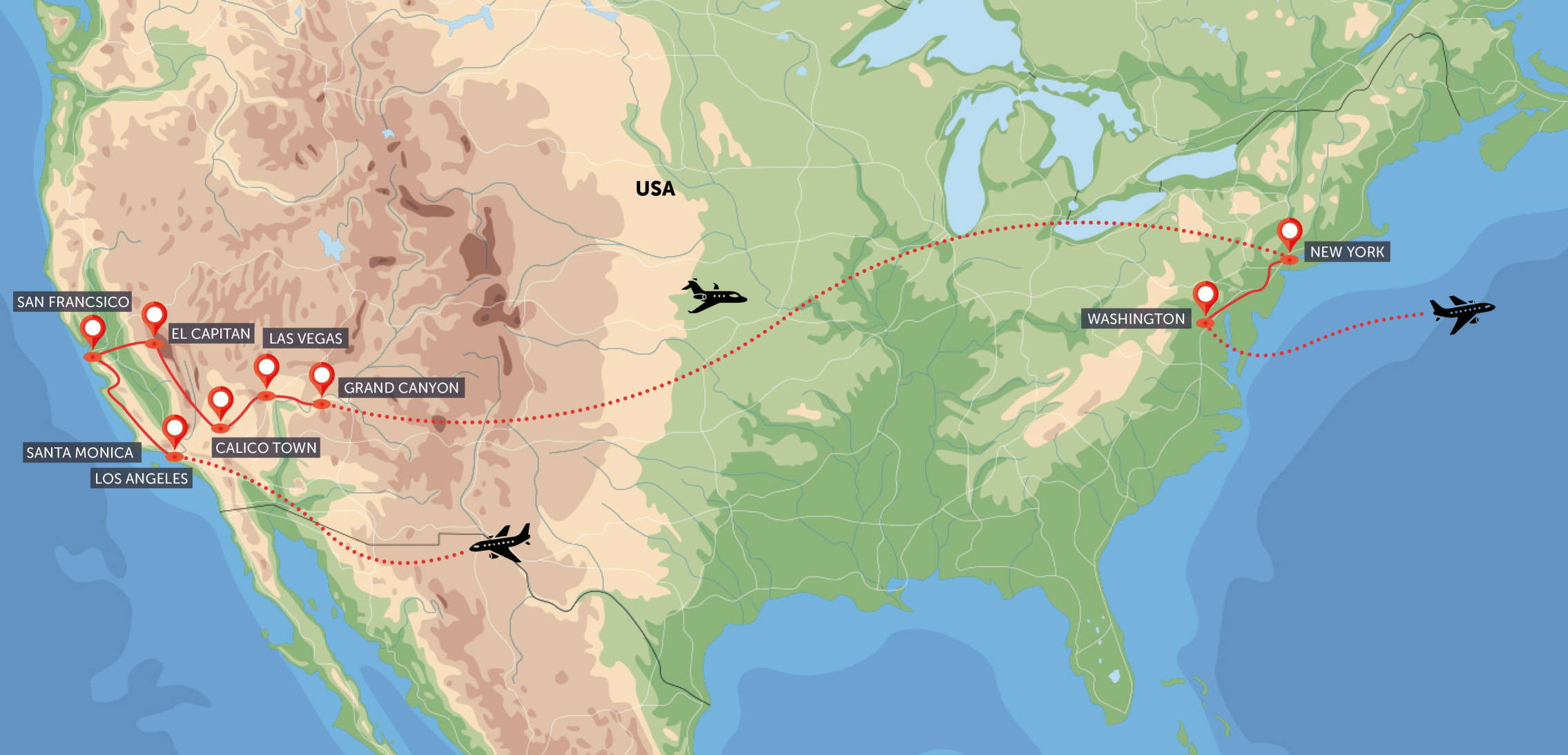 Nejznámější města USA 2026