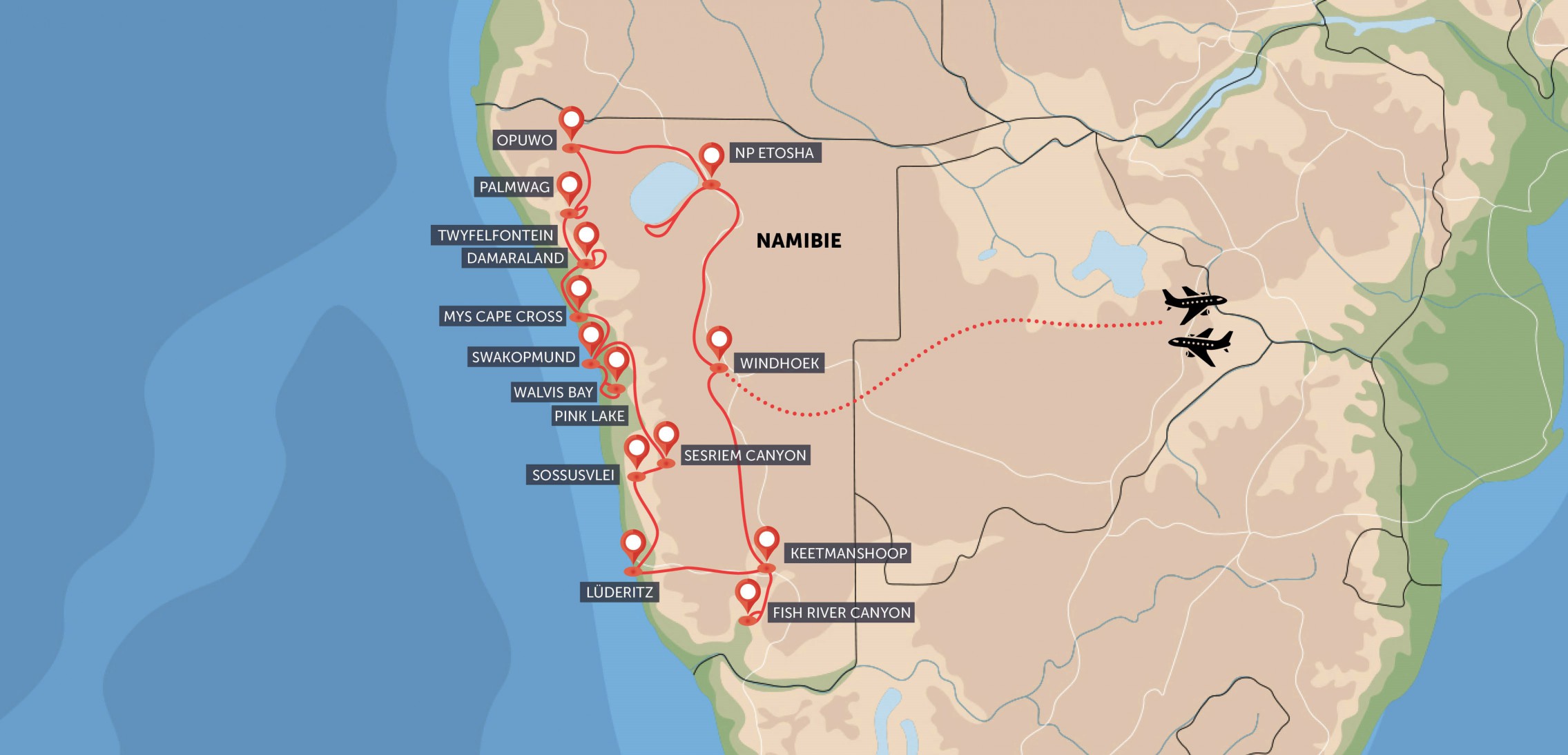 Namibie – velký okruh
