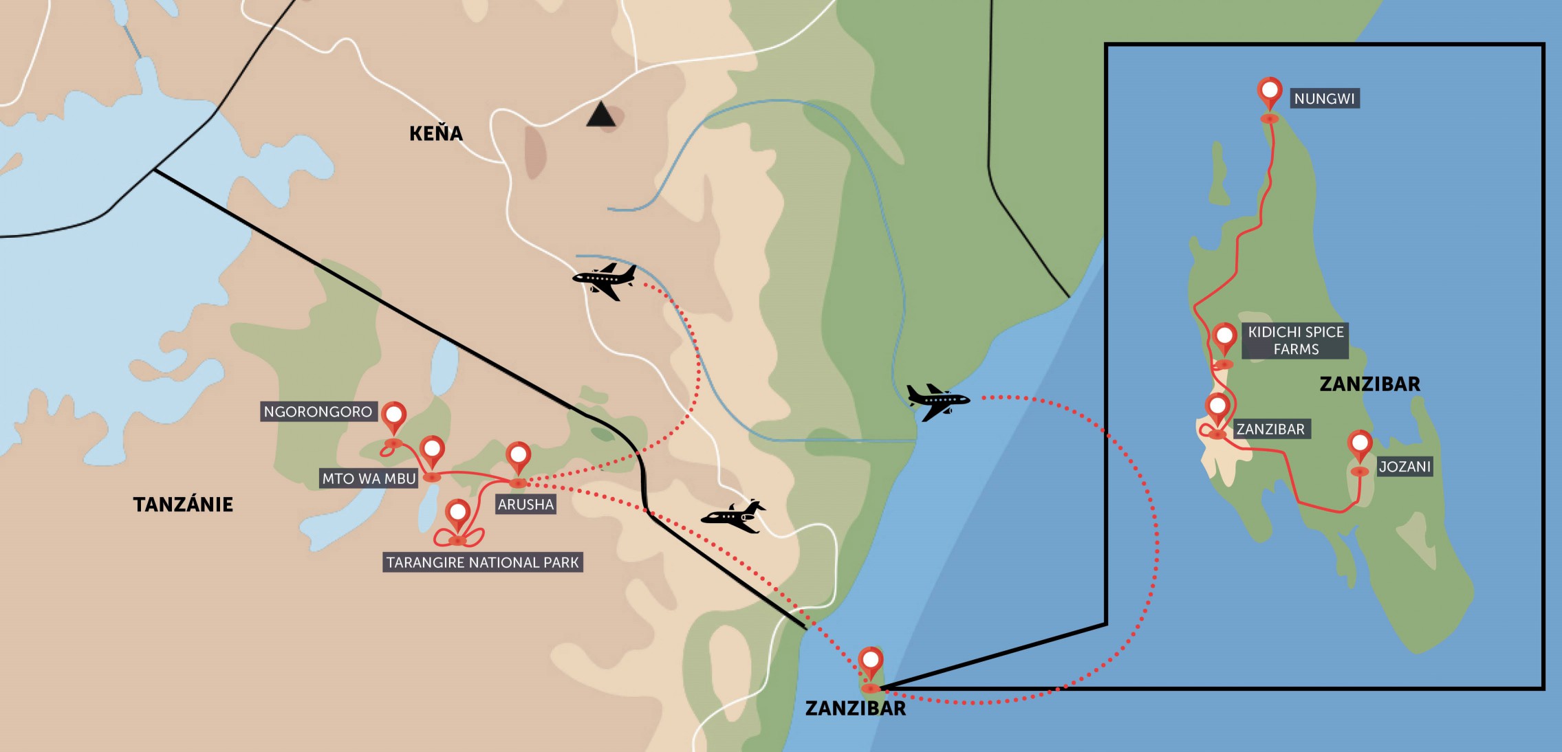 Safari v Tanzanii a Zanzibar 