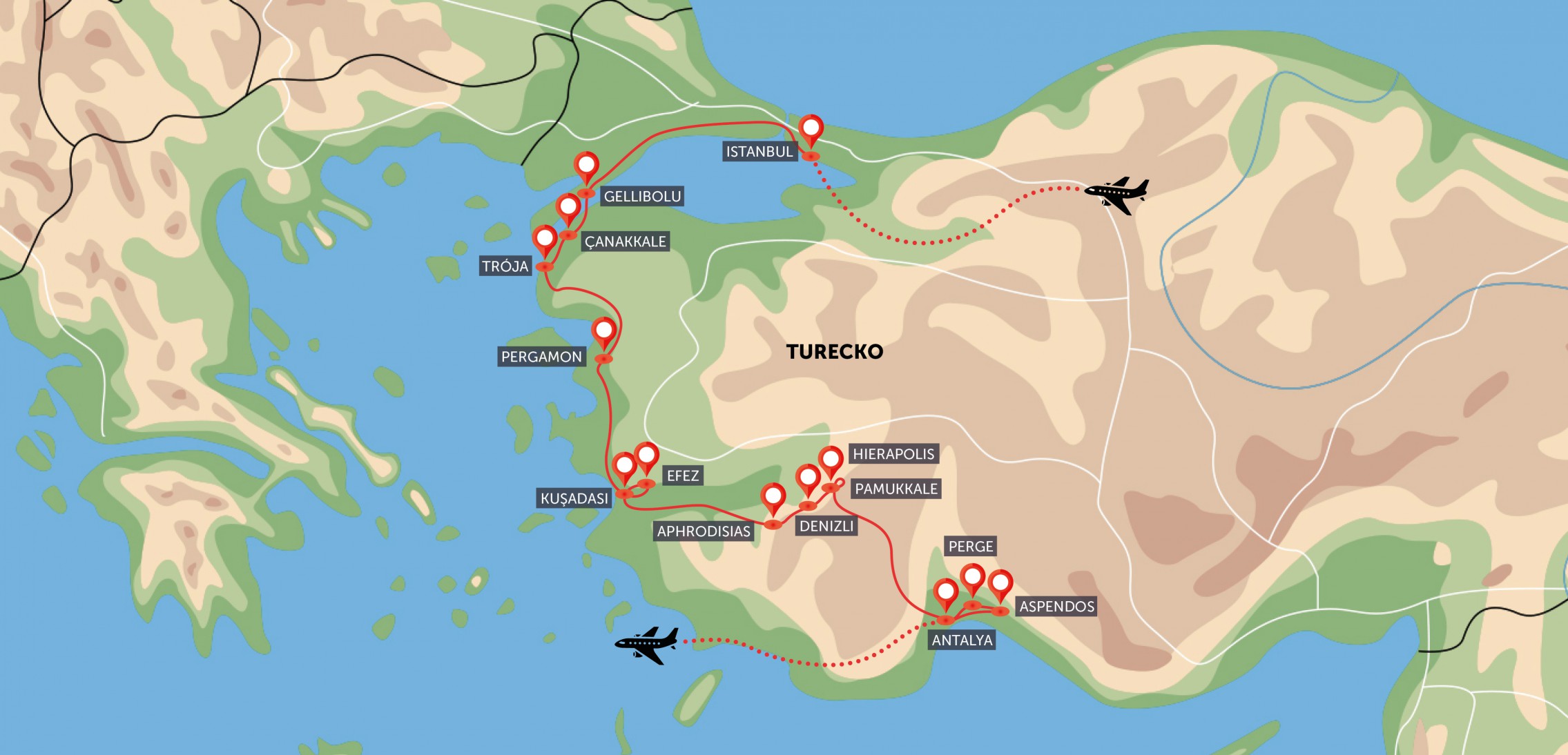 Turecko – Stopy antiky a odpočinek v Antalyi