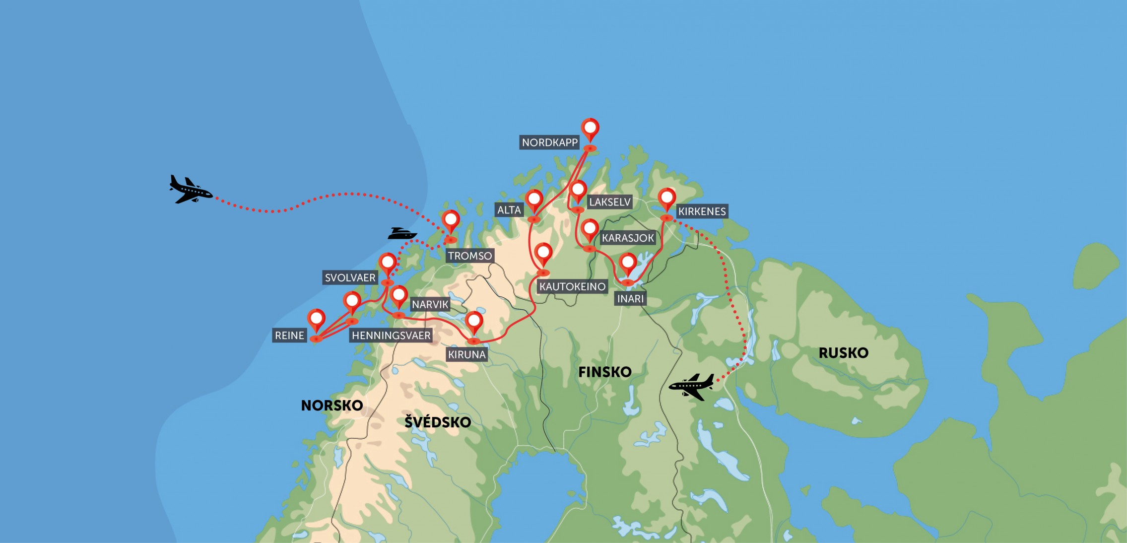 Norsko, Lofoty, Nordkapp