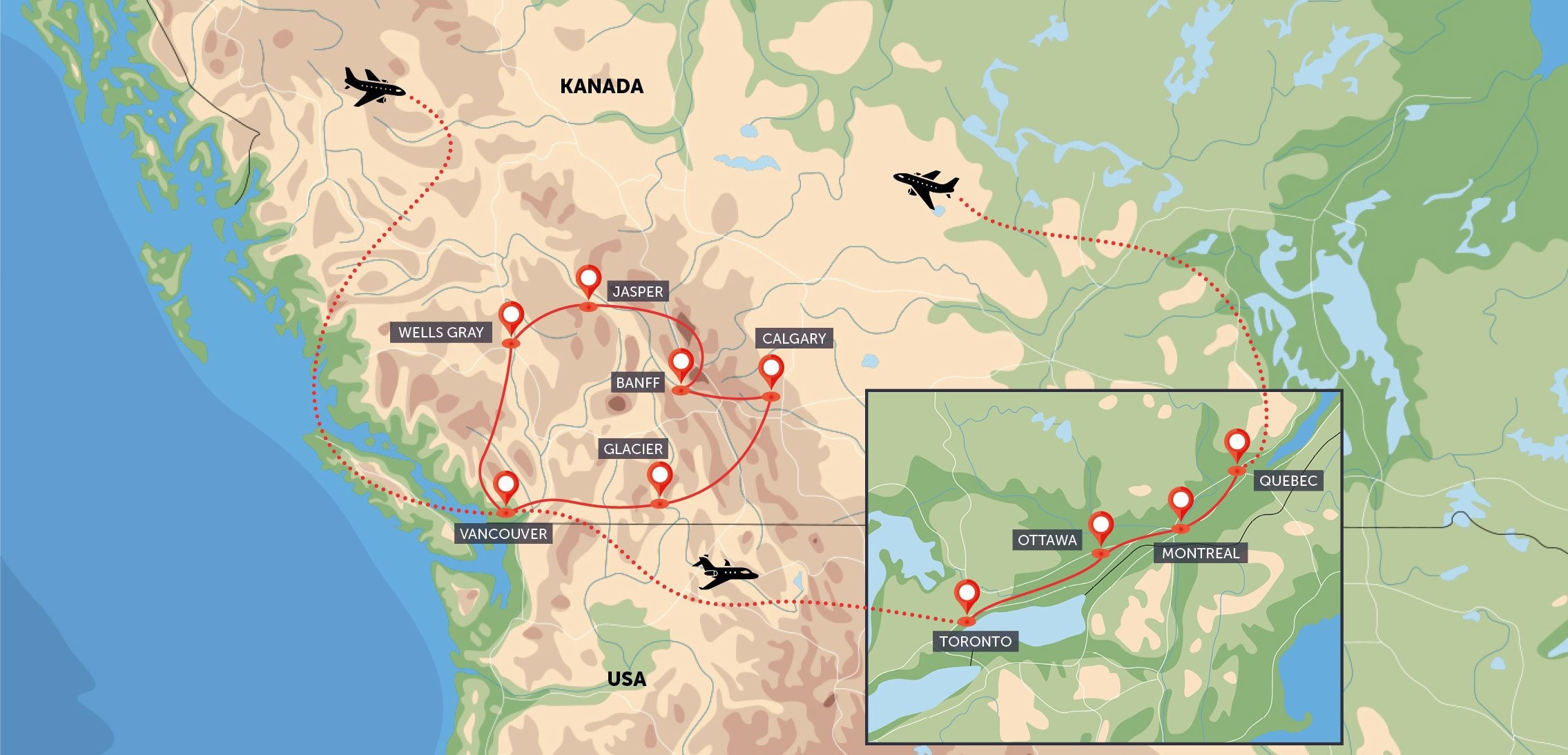 Kanada - velký okruh
