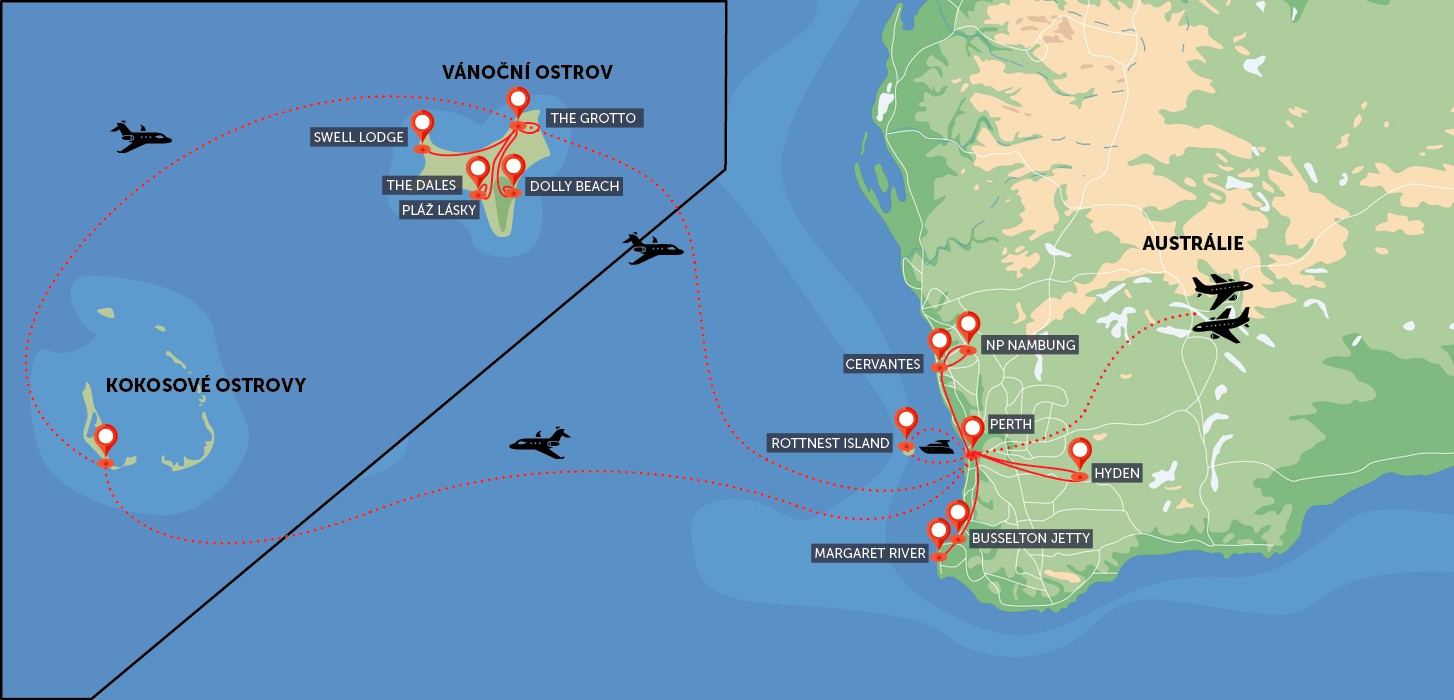 Západní Austrálie, Vánoční a Kokosové ostrovy 