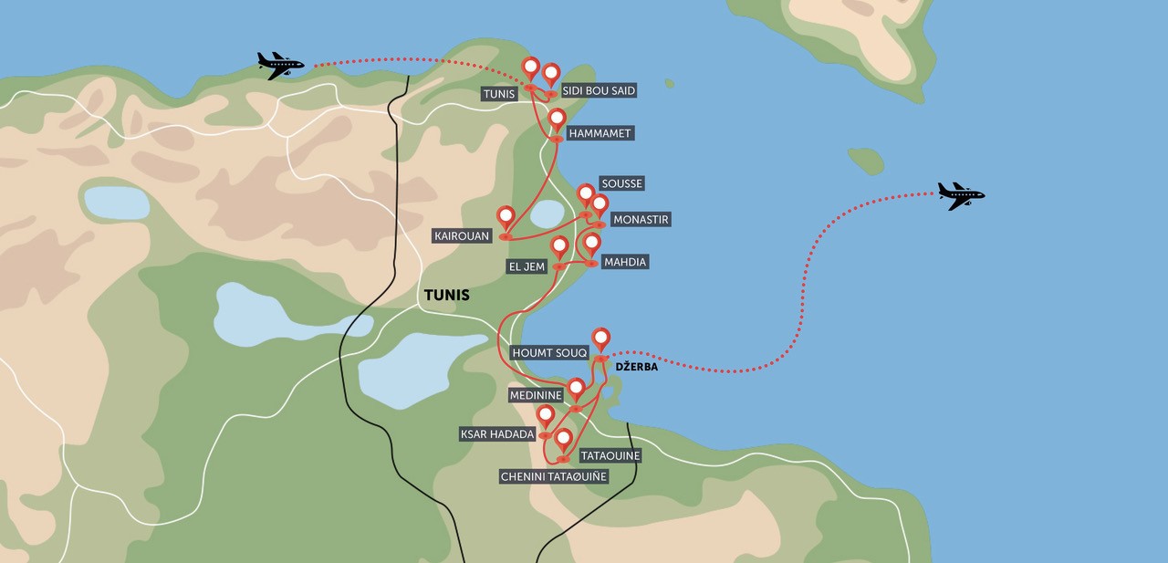 Tunisko - Kartágo, Sahara a Hvězdné války