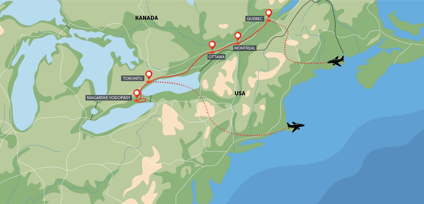 Nejkrásnější města Kanady a Niagary