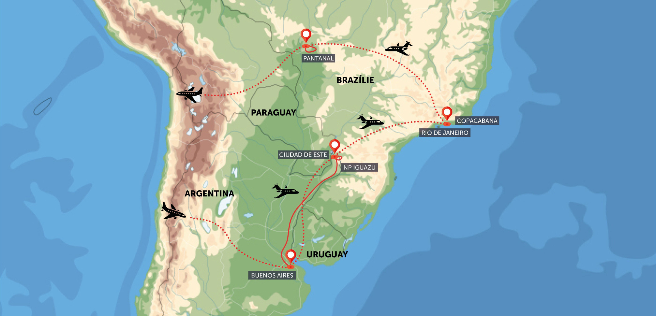 Argentina, Brazílie a Pantanal 