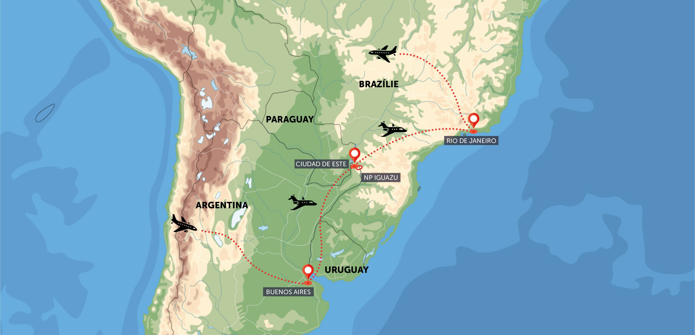 Buenos Aires, vodopády Iguazu a Rio de Janeiro