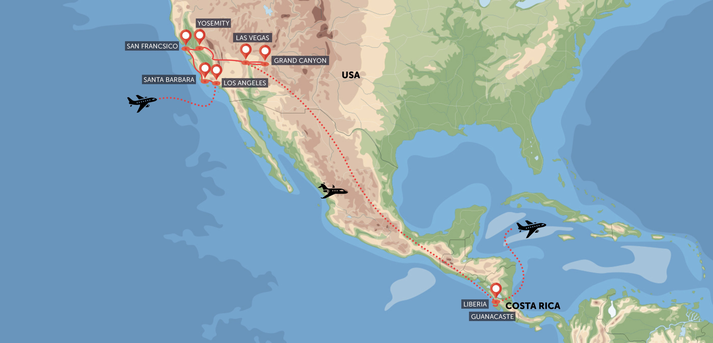 Západní pobřeží USA a relax v Kostarice 2026