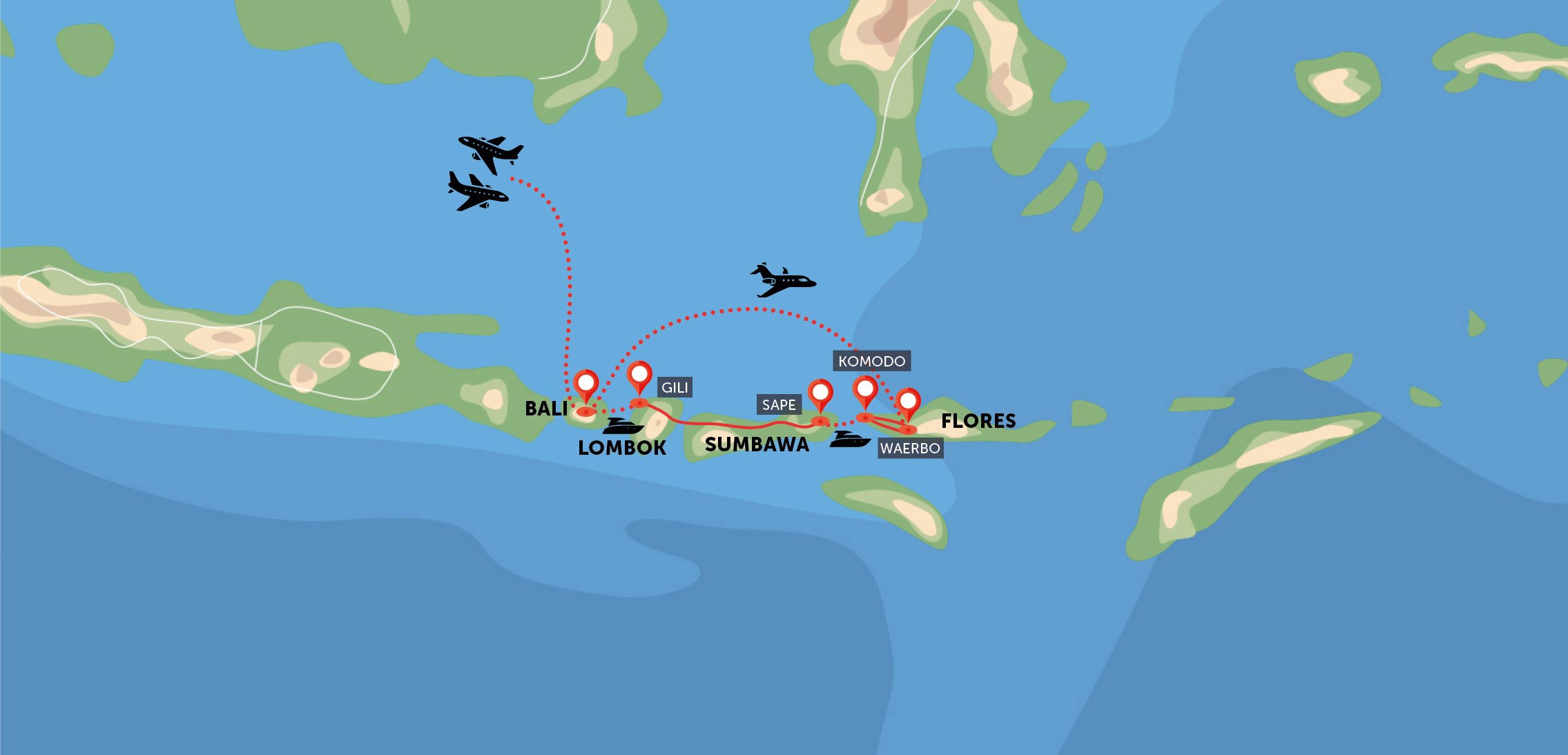 Komodo, Lombok, Flores, Sumbawa, Rinca, Gili, Bali