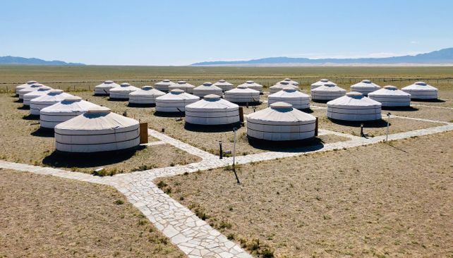 Jurty v poušti Gobi