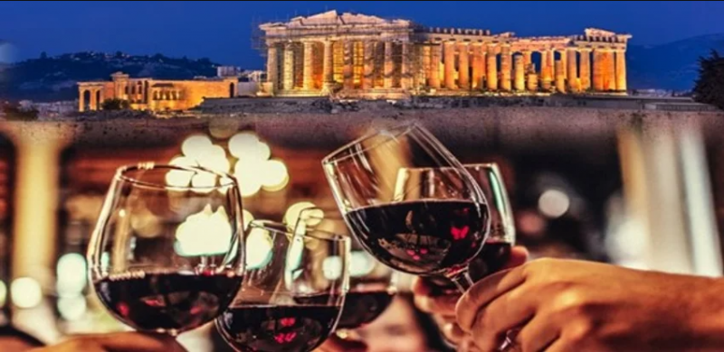 Ochutnávka řeckých vín pod Akropolí