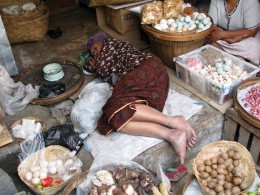 Na trhu na Sumatře