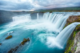 Vodopád Detifoss, nejmohutnější vodopád na Islandu 