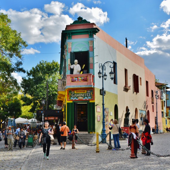 Čtvrť La Boca v Benos Aires