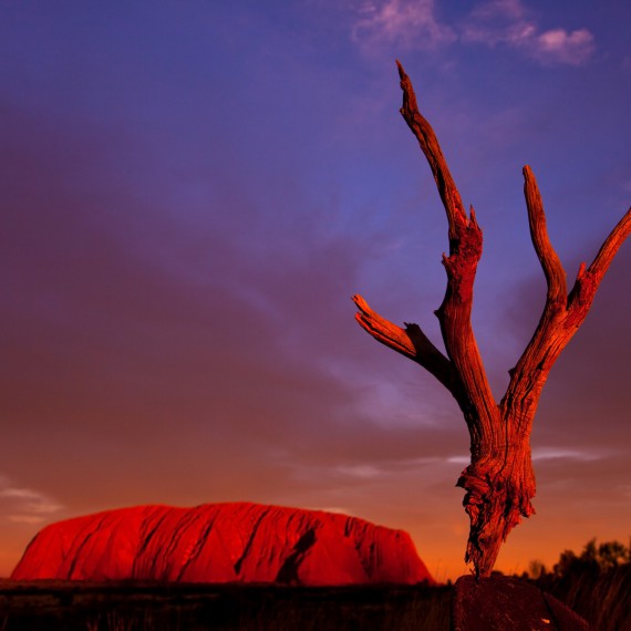 Uluru při západu slunce 
