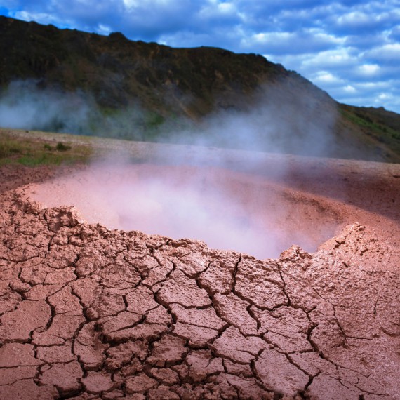 Bahenní sopky v oblasti Namafjal