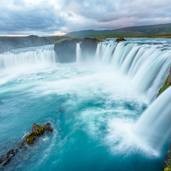 Vodopád Detifoss, nejmohutnější vodopád na Islandu 