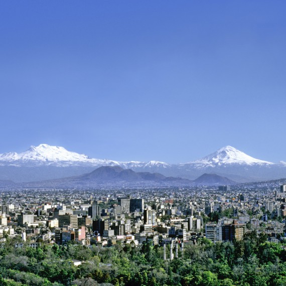 Výhled na metropoli Mexico City