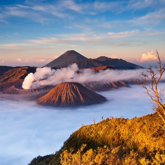 Sopka Bromo na ostrově Jáva
