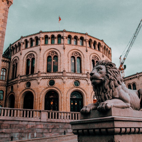 Budova norského parlamentu v Oslu