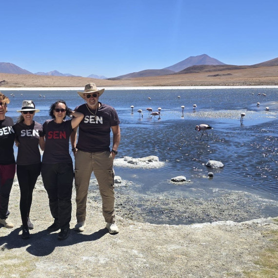 CK SEN klienti u solné pláně Salar de Uyuni v Bolívii.