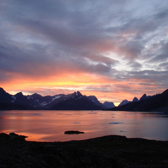 Západ slunce v Grónsku 
