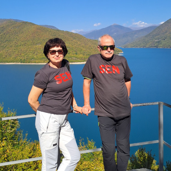 CK SEN klienti u přehrady Žinvali v Gruzii.