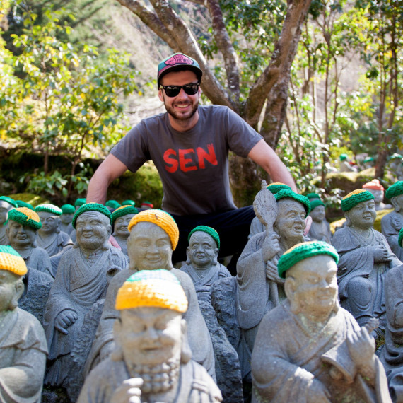 Sochy v budhistickém chrámu Daishoin na japonském ostrově Icukušima.