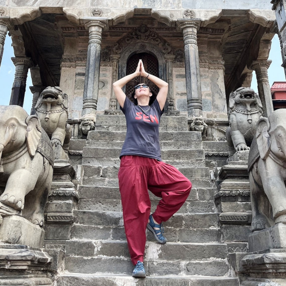 SEN klientka a duchovní putování po Nepálu.