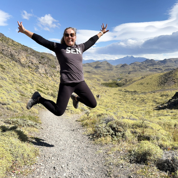 SEN průvodkyně uprostřed nedotčené přírody Patagonie. 