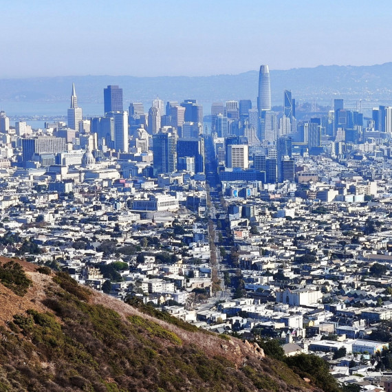 Výhled na Los Angeles.