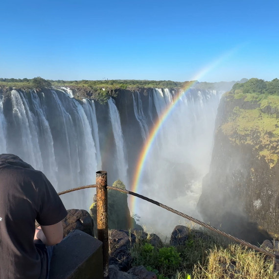 Epický pohled na Viktoriiny vodopády.