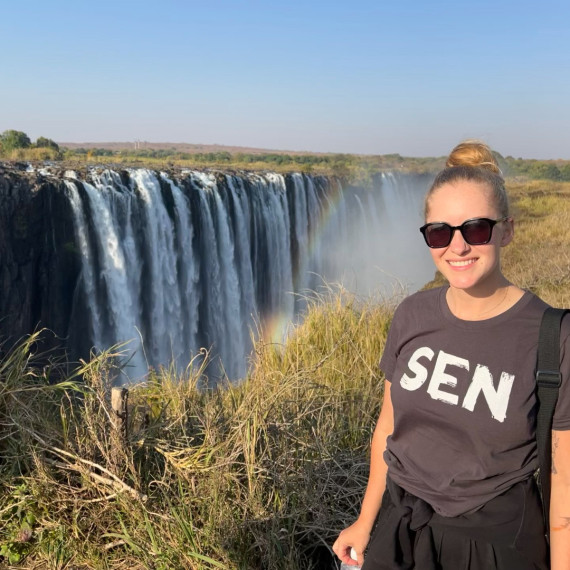 CK SEN u Viktoriiných vodopádů.